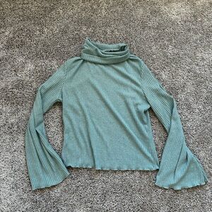 SHEIN Teal Cowl Neck Sweater